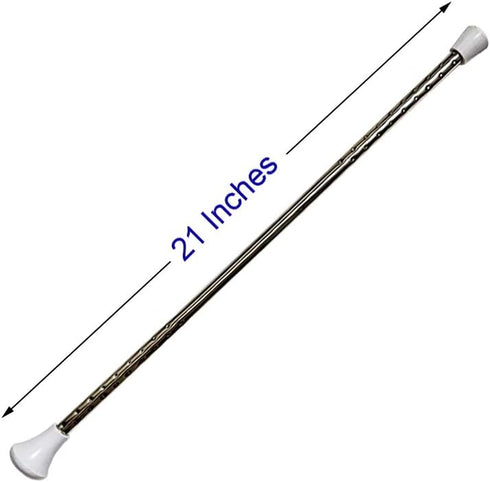 Twirling Baton Spinning Dance Baton, Metal Gymnastics Parade Stick for Child in Majorette (White, 1 Pack)