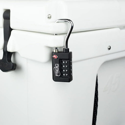 Firearm Safety Devices - FSDC-TSA687RCB 4 Dial Combination Lock for Luggage, Cases, TSA Accepted, Single-Pack