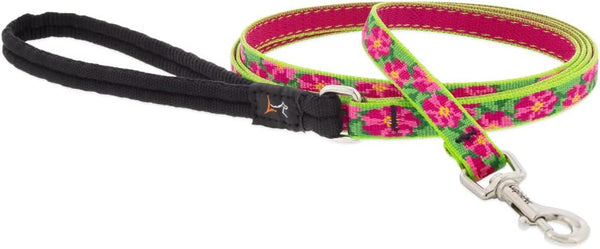 Lupine Leash, 4-foot by 1/2" Wide, Petunias