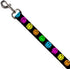 Buckle-Down Pet Leash, Dog Leash, Smiley Face Melted Repeat Black Multi Neon, 6 Feet Long 0.5 Inch Wide