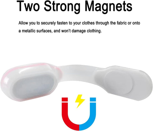 TENQIU Clip-On Magnetic LED Safety Light, Night Light with 3 Modes for Hiking, Dog Walking, and Running