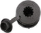 Scotty #444-BK Compact Round Black Threaded Flush Deck Mounting Bracket with Sealed Bottom and Rain Cap, Small