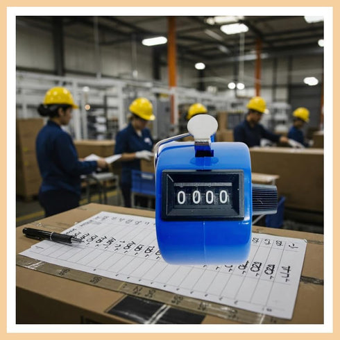 White Deer Hand Tally Counter - 4 Digit Number Dual Clicker for Golf and Convenient Use