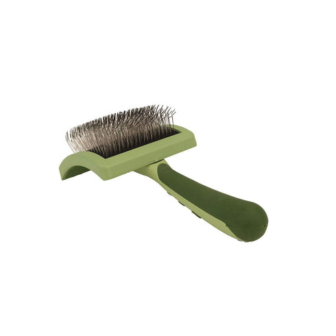 Coastal Safari Curved Firm Slicker Brush, Coated Tips for Long Hair, Medium Size (6.5" L x 4.0625" W)