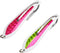 KTGCOZS Pack of 2 Stainless Steel Single Hook Jig Lure UV Glow Spoon-Shaped