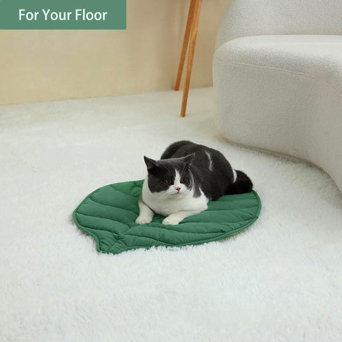 30 20 Inch 2025 Letalong X Leaf Shaped Cotton Cat Bed Pad, Warming Cat Mat, Pet Warming Pad for Cats, Warmer Mat