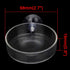Senzeal 2PCS Shrimp Feeding Dish, Glass Aquarium Fish Tank Reptiles Round Feeder Bowl with Suction Cup