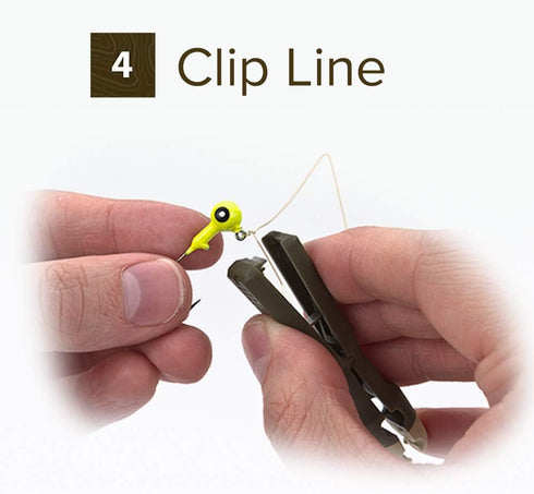 Fly and Ice Fishing Knot Tying Tool, Easily Tie Hooks, Jigs, and Flies, Clip Fishing Line