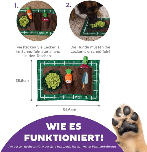 2 Outward Hound by Nina Ottosson Activity Matz Garden Game Plush Dog Puzzle Mat Dog Enrichment Dog Toy, Level