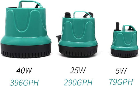 Upettools Submersible Water Pump, Ultra Silent Circulation Pump for Pond, Aquarium, Hydroponics (66GPH, 5W)