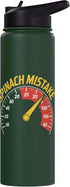 Vibrant Yellow Cartoon Humor Enthusiasts SPINACH MISTAKE Speedometer Funny Meme Sarcastic Gag Stainless Steel Insulated