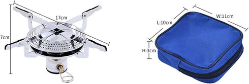 Portable Windproof Camping Gas Stove, Foldable Backpack Electronic Stove Head for Outdoor Cooking, Hiking, Camping