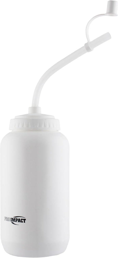 Pro Impact Squeezable Water Bottle with Bendable Long Straw - 35.5 Oz. LDPE BPA Free for Hydration