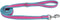 Coastal Pro Reflective Dog Leash - 6 Foot with D-Ring - Fuschia with Teal - 3/4” x 6’