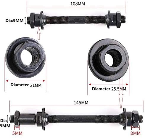Free-fly MTB Quick Release Bicycle Hub, 1 Pair, Road Mountain Bike Front & Rear Axle Hollow Shaft Set with Standard