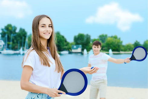 Set 2 Set 5135 Badminton with Rackets, Beach Ball and Birdie - Assorted Colors - Light Paddle Ball Tennis Racket