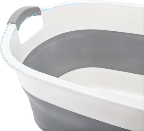 Coloch Collapsible Pet Bathtub with Water Drain Plug, Plastic Dog Bath Tub with Handle Portable Puppy Bathing Tub Space