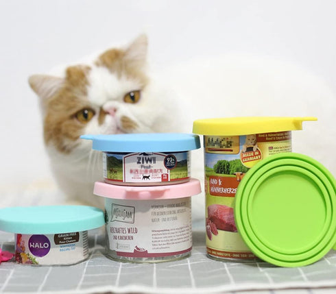 Pet Food Can Covers - Comtim 3 Pack Silicone Can Lids for Dog Cat Wet Food, Universal Size