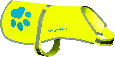 Urban Dog Reflective Vest, Fluorescent Hi-Visibility Dog Jacket in Multi-Colors, Safeguards Your PUP Outdoors On and
