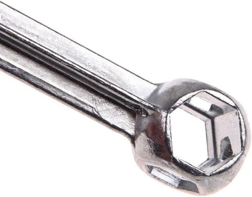 SaiDian Mini Pocket Wrench 2Pcs Dog Bone Hexagon Bicycle Repair Tool Metal Spanner 6-12mm Hexagon Holes Silver