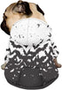 Dog Halloween Costume, Black & White Splash Bat Hoodie Sweatshirt with Hat for Small Medium Large Dogs Cats, L