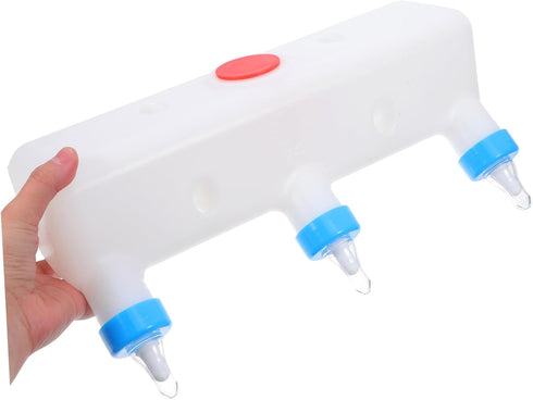 HEMOTON Farm Animal Feeder for Goats and Lambs Multiple Pacifiers Milk Feeding Device Sturdy Pig and Sheep Bottle