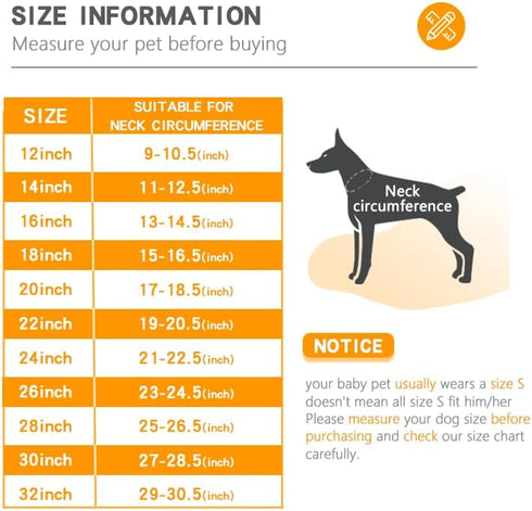 Adjustable Martingale Collar for Pets, 14 inch, 2.0mm
