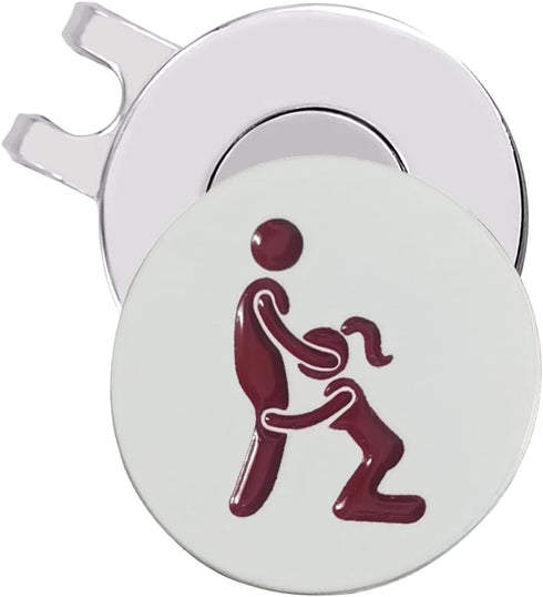 weilaike Magnetic Hat Clip with Funny Golf Ball Marker, Unique Humorous Golf Accessories