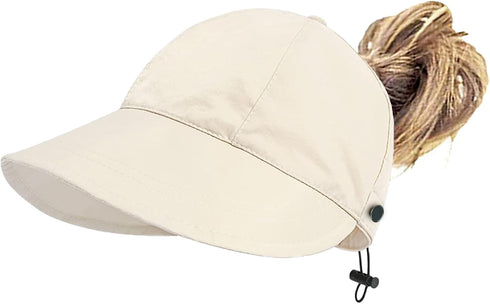 Muryobao Women's Ponytail Baseball Cap, Summer Quick Drying Hat, Soft UV Sun Protection for Outdoor Sports