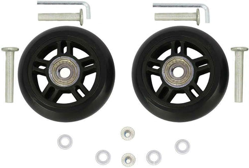 ORO 1 Pair Luggage Wheels Replacement 78 * 24mm Case Wheels with 8mm Bearings for Suitcase and Skate