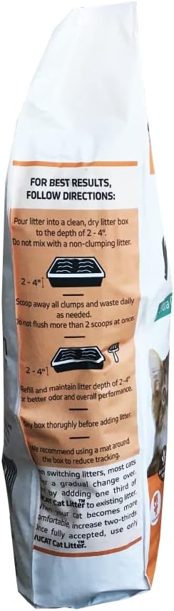 Ultra Clumping All Natural Cat Litter 4.4 Lb Bag - Biodegradable & Flushable Ultra Light Low Density Litter for Cats