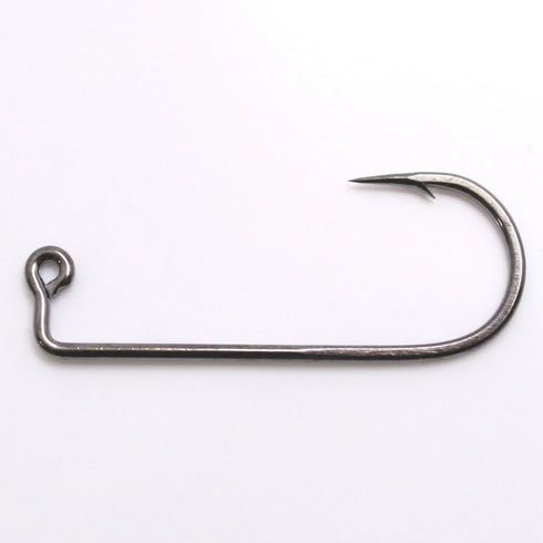 Generic 32833 Black Nickel 2X Strong Salmon Steelhead Jig Hooks for Molds Size: