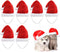 6 Pcs Dog Cat Pet Santa Hat Christmas Costumes for Small Pets, Christmas Photo Props