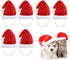 6 Pcs Dog Cat Pet Santa Hat Christmas Costumes for Small Pets, Christmas Photo Props