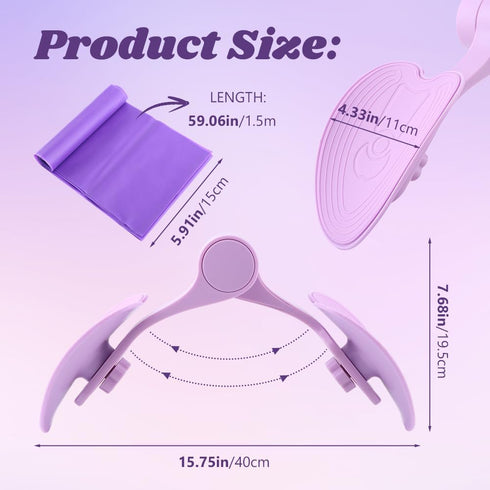 Vornetil Pelvic Floor Muscle Trainer with Resistance Band, Hip & Pelvic Trainer Kegel Exerciser,Adjustable Inner Thigh