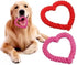 Essivox Pink Love Heart Shaped Dog Chew Rope Toy, Interactive Dental Puppy Tool for Heavy Chewers