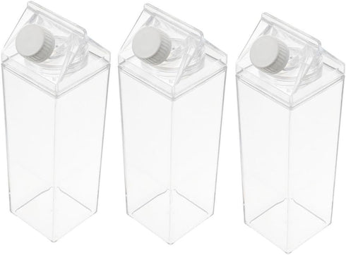NUOBESTY 3pcs 500ml Ps Milk Carton Bottles Household Water Containers for Outdoor