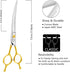 HASHIMOTO Curved Scissors for Dog Grooming, 7.0 inch Light Weight Shears with 30 Degree Curved Blade for Professionals
