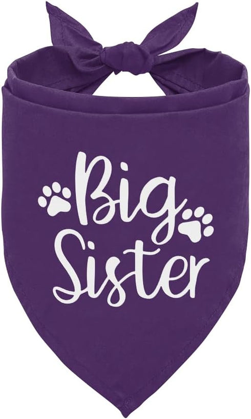 corner wind Big Sister Dog Pregnancy Announcement Shirt, Dog Bandana Gift, Gender Reveal Triangle
