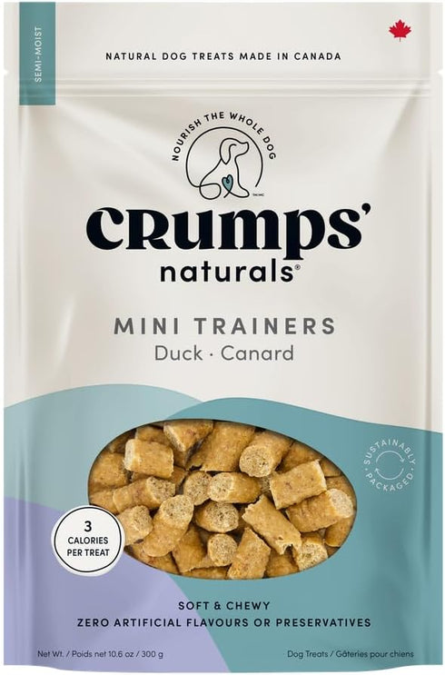 Crumps' Naturals Mini Trainers, Semi-Moist Duck, 10.6oz