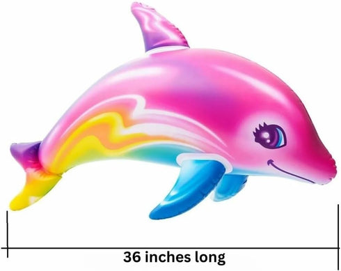 36 Inch 12 Rhode Island Novelty Rainbow Dolphin Inflate, Pieces Per Order