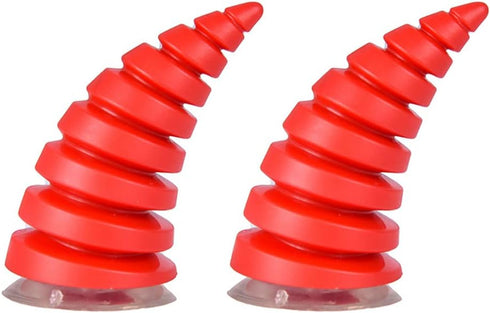Katutude 2 Pcs Helmet Devil Horns with Suction Cups, Motorcycle Helmet Decoration, 3D Car Hood Stickers
