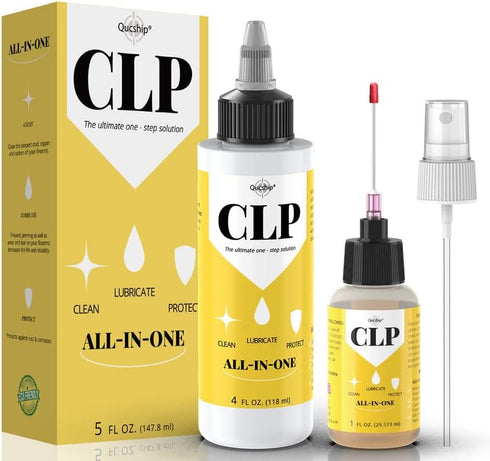 Gun Oil 4 oz & 1 oz Needle Oiler, Multi-Purpose Gun Cleaner Kit, Lubricant and Protector by Qucship