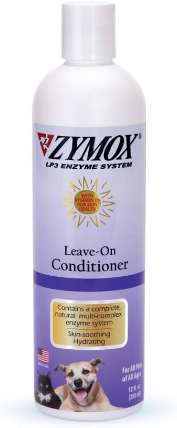 Pet King Brands ZYMOX Leave-in Conditioner with Vitamin D3 for Cats & Dogs, 12oz