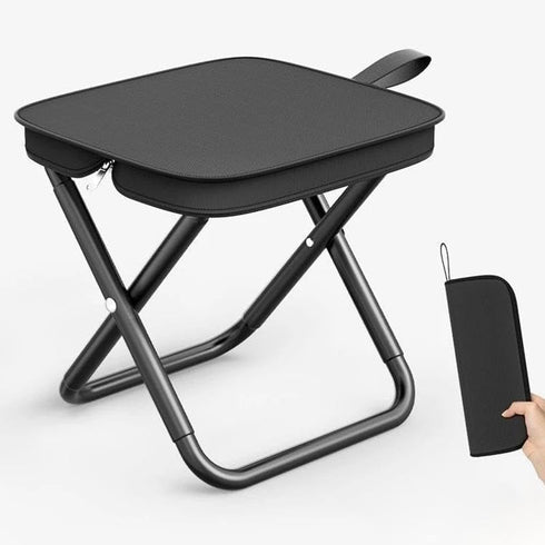 Generic Portable Folding Outdoor Chair, Collapsible Folding Chair, Mini Foldable Camping Stool, Aluminum
