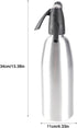 Denash 1L Soda Siphon Bottle,Portable Retro Alloy Soda Siphon, Carbonated Seltzer Water Maker with Pressure Regulator