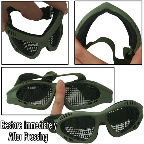 Safety Mesh Goggles - Anti Fog for Outdoor Games Sports Paintball Riding Cycling