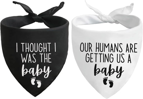 Pregnancy Announcement Dog Bandanas - Our Humans are Getting Us A Baby