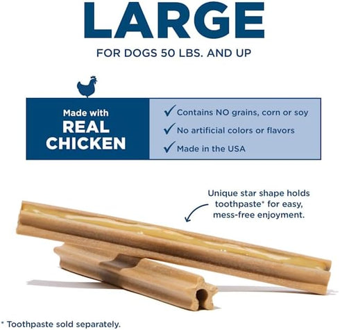 BARK Bright Dental Sticks for Large Dogs Chews, 12.2 oz, Count of 15