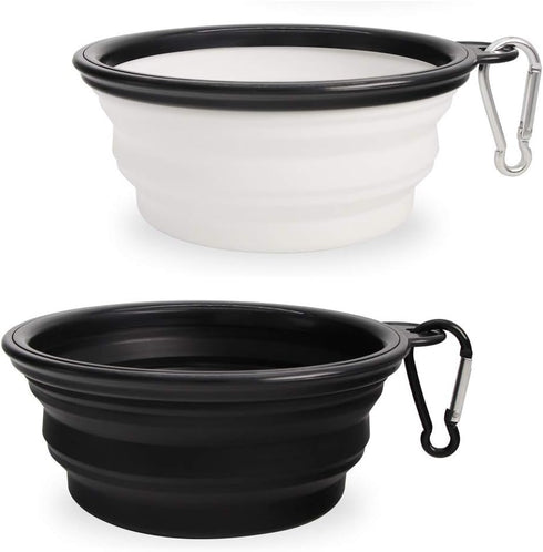 Dog Bowl Pet Collapsible Bowls, 2 Pack Portable Foldable Travel Bowls for Dogs Cats and Small Animals